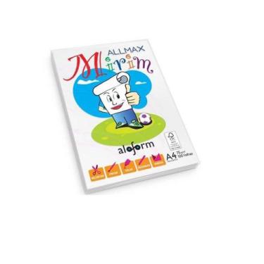 Imagem de Papel Sulfite escolar Allmax Mirim A4 75g Branco 100 Folhas - Guaravit