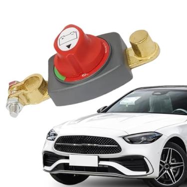 Imagem de Bateria do barco desligada, desconexão do poste da bateria desligada - Bateria desligada Poste de latão desligado - Bateria de alta corrente para serviço pesado de acessórios automotivos cortada para