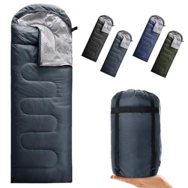 Imagem de Petgin Saco de dormir envelope para acampamento, clima quente e frio, leve, impermeável, mochila e acampamento, saco de dormir para adultos e crianças, acessórios de equipamentos essenciais de
