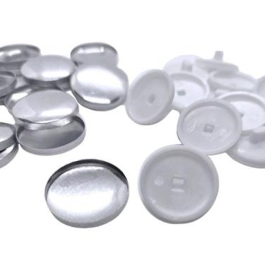 Imagem de Botão De Forrar Prata 18mm ou 20mm - 50 Peças - Inova Aviamentos, 18mm