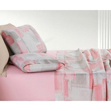 Imagem de Jogo de Lençol Casal King Size Floral Algodão 4 Peças Cotton 200 Fios 