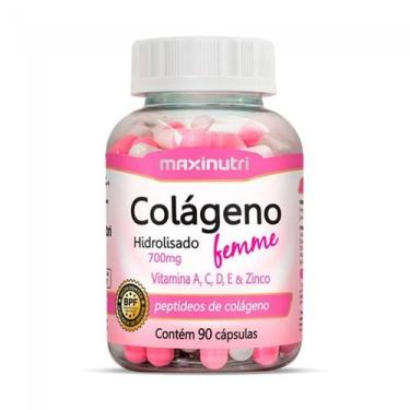 Imagem de Colágeno Hidrolisado Femme 700mg (90 caps) - Padrão: Único - MaxiNutri