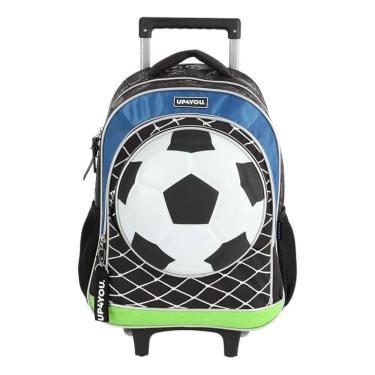 Imagem de Mochila Escolar Futebol Rodinhas Preto Up4you - Ic41742up
