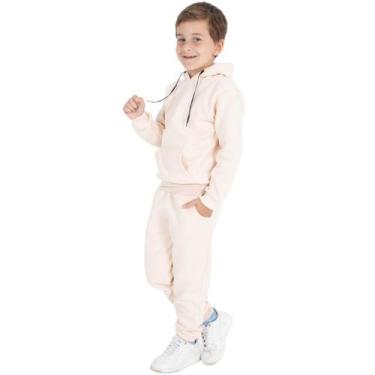 Imagem de Conjunto Infantil Menino Blusa e Calça Moletom - Daze Modas, Creme, 04