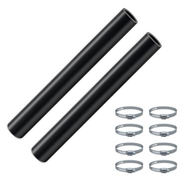 Imagem de (Pacote com 2) Mangueira de pescoço de enchimento de combustível de gasolina de 5,7 cm ID com 4 braçadeiras - Substituição da mangueira do tanque de gás de 38 cm de comprimento (reta, 6 cm ID)