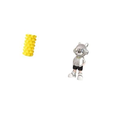 Imagem de Fenteer Vaso de Flores de Porcelana E Estátua de, Ornamento Criativo de Mesa, Estatueta Decorativa Moderna para Sala de Estar, Prateleira de Mesa,