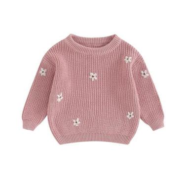 Imagem de Suéter Beautooly Autumn Winter Warm Baby Girl 4-5T rosa