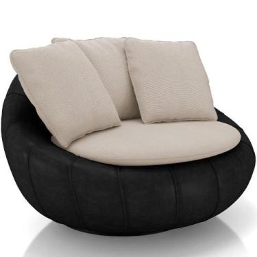 Imagem de Poltrona Para Sala De Estar Decorativa Giratória Kira material sintéti