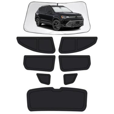 Imagem de Persianas de janela de carro para Volkswagen Taos 2022-2026, capas de janela de carro completas para privacidade, para-sol para janelas laterais do para-brisa dianteiro traseiro Taos para bloquear UV