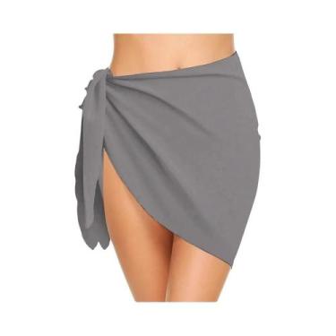 Imagem de Saia Sarong de Chiffon para Praia - Curta, Transparente e Ideal como C