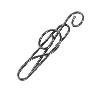 Imagem de Acouto 100 Peças de Clipes de Fio de Música Fofos, Marcadores e Clipes de Classificação de Arquivos para a Escola (Preto)