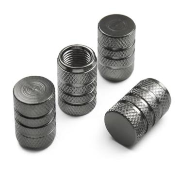 Imagem de Pitlane Performance Tampas de válvula de alumínio (conjunto de 4) – Tampas de válvula de pneu para válvulas Schrader – Compatível com carros, SUVs, motocicletas e bicicletas (antracite, conforto)