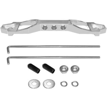 Imagem de KUQUTIDY Kit de suporte de bateria, suporte de liga de alumínio resistente para carro com parafusos J de aço inoxidável 304, conjuntos de montagem de trava de barra transversal de bateria universal