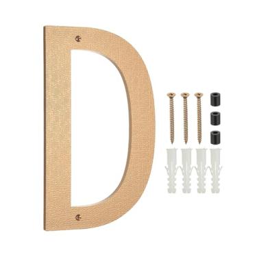 Imagem de PATIKIL Números de casa de 30,5 cm para o exterior, letra D, textura de plástico ABS, número de casa flutuante, caixa de correio moderna, números de porta com kit de unhas para rua residencial externa