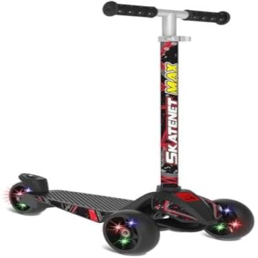 Imagem de Patinete infantil dobravel, com luzes LED nas rodas, divertido e seguro.