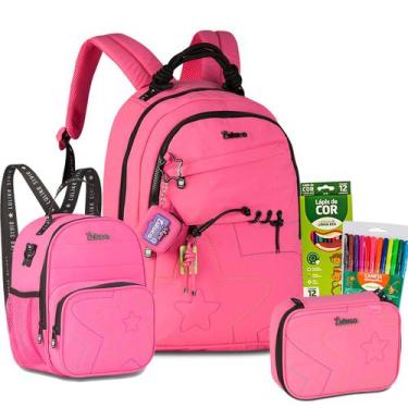 Imagem de Kit Mochila Escola Costas Infleuncer Luluca Lancheira Estojo