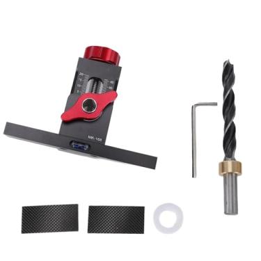 Imagem de Hyuduo Gabarito de Hardware de Gabinete Ajustável, Posicionador de Montagem de Painel de Porta de Liga de Alumínio Com Bolha de Nível Integrada para Instalação Precisa de Gabinete Sem Moldura ou