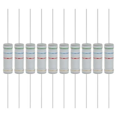 Imagem de YOKIVE 10 resistores de filme de óxido metálico de 5,6 K Ohm 5 watts, 5% de chumbo axial de resistor de tolerância | À prova de chamas para circuitos eletrônicos DIY, projetos de áudio e vídeo