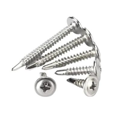 Imagem de Parafuso Autoatarraxante De Cabeça Redonda Grande Em Aço Inoxidável M4