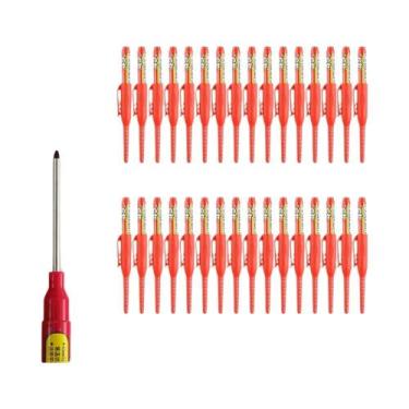 Imagem de Conjunto De Canetas Marcadoras Para Carpinteiro Com Ponta Longa De 45m
