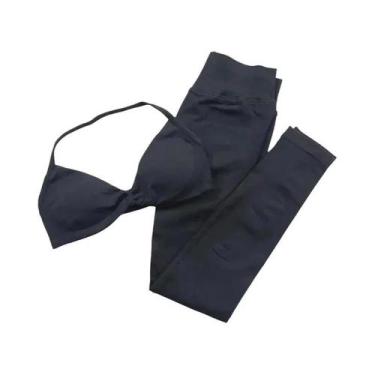 Imagem de Conjunto De Yoga E Fitness Feminino De Verão: Leggings De Cintura Alta