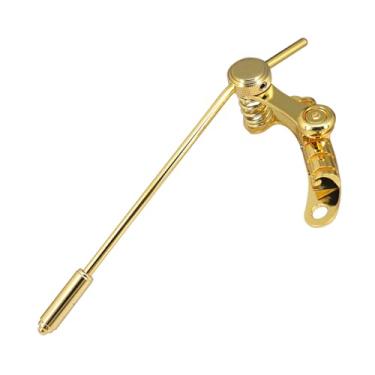 Imagem de Luocute Peças de Substituição de Placa de Tração de Ponte de Guitarra, Barra de Ponte Elétrica Cromada, para Guitarras LP SG (Ouro)