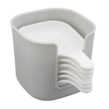 Imagem de AUNMAS 6 Unidades de Pratos de Molho Com Suporte, Tigelas de Plástico Definidas para Molhos, Temperos, Lanches, Frutas, Perfeitas para Uso Doméstico Em Festas Em Restaurantes