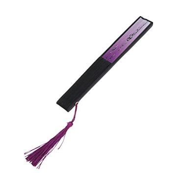 Imagem de Mingzhe Leque de Mão Dobrável para Festa de Dança, Presente Casamento, Decoração Escritório Em Casa, Leve, Dobrável, Design Oco Elegante, Estilo Clássico, Cinza, Azul, Roxo, Rosa (Roxa)