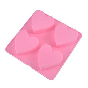 Imagem de Forma de Silicone em Coração para Decorar Bolo Chocolate Sabão Gelo Flexível Remoção Fácil Design Inovador Ferramenta Profissional Suave