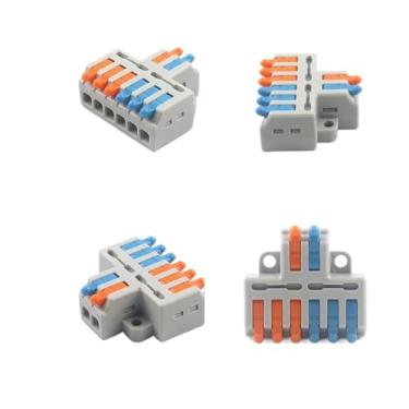 Imagem de Conector de fio compacto rápido 2 pinos 3Pin SPL terminal de emenda reutilizável push-in cabo conector terminal (20 peças sem caixa)