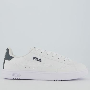 Imagem de Tênis Fila Court 90 Sport Branco e Cinza-Masculino
