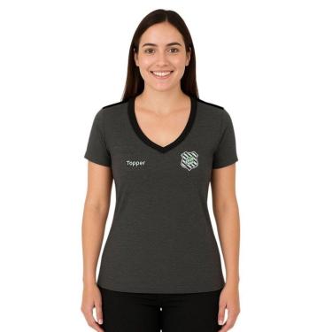 Imagem de Camisa Topper Figueirense Concentração 2018 Feminina - Cinza G-Feminino
