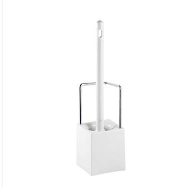 Imagem de Escova de vaso sanitário doméstica cabeça redonda escova de vaso sanitário de cabo longo com base de limpeza de vaso sanitário (cor: uma cor) (uma cor)