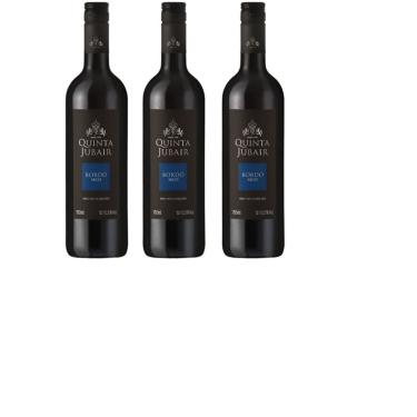 Imagem de Kit Vinho Tinto Quinta Jubair Bordô Seco 750ml 3 unidades