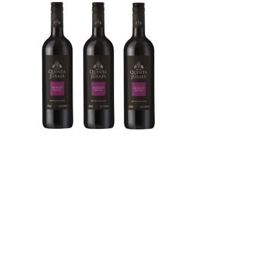Imagem de Kit Vinho Tinto Quinta Jubair Bordô Demi-sec 750ml 3uni