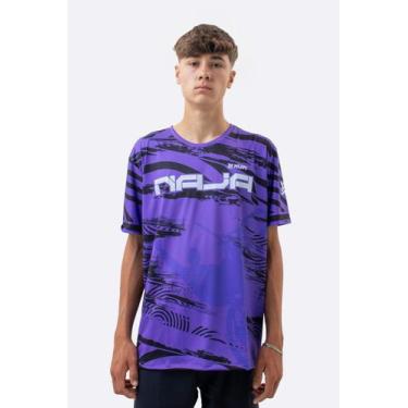 Imagem de Camiseta Masculina HUPI Bike Naja V10 Roxo e Preto, G, Roxo, Preto