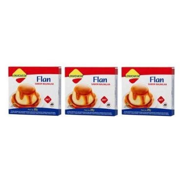 Imagem de Kit 3 Flan Baunilha Diet Zero Açucar 25g Lowçucar