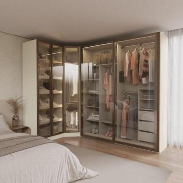 Imagem de Guarda-Roupa Modulado de 3 Peças com 5 Portas Reflectas Orion CabeCasa