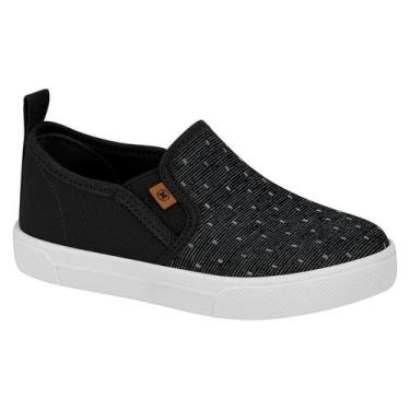 Imagem de Sapatenis Molekinho 2133.101 Infantil, Preto, Branco, 22