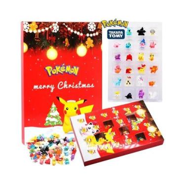 Imagem de Calendário Do Advento De Natal Kawaii Pikachu Pokemon Com 24 Figuras D