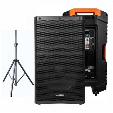 Imagem de Caixa Som Ativa 15 Profissional 750W Ksr Pro Kr1500A TRIPE