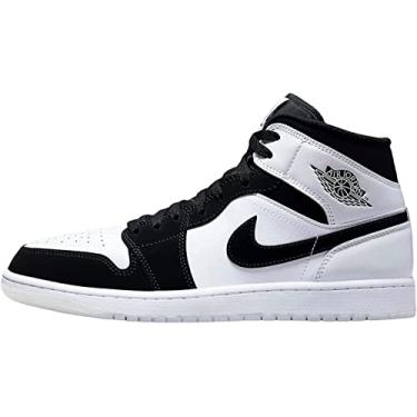 Imagem de Jordan 1 Mid SE Edição Diamante Masculina Preto Branco DH6933-100…, Branco/preto-multicolorido., 9.5