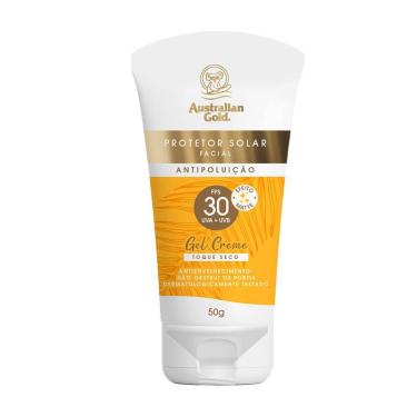 Imagem de Protetor Solar Facial Antipoluição Australian Gold Gel Creme Toque Seco 50g