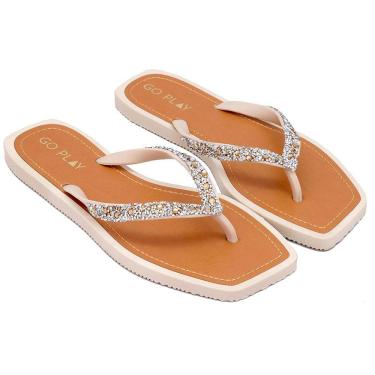 Imagem de Sandália Rasteirinha Feminina Cravejada Go Play