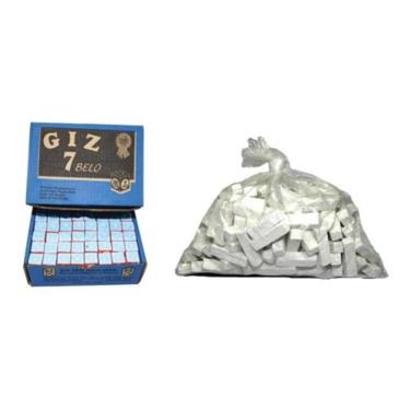 Imagem de Kit 4 Kg Giz Branco + 4 Cx Giz Azul (c/144pçs)sinuca Bilhar