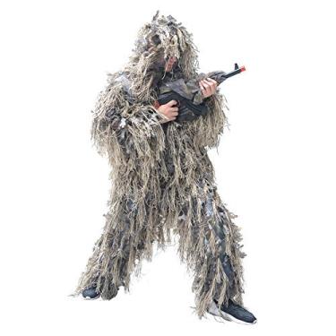 Imagem de Terno Ghillie para caça, seca, marrom, ideal para caça no inverno e outono, Marrom, M-L