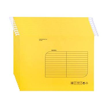 Imagem de SOYIRI Pasta de arquivo suspensa, suporte de arquivos suspensos A4, pastas de arquivo organizadoras suspensas, pasta pendurada, arquivos de suspensão de armário de arquivo com aba e etiqueta para