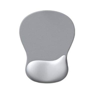 Imagem de Generic Mouse Pad Apoio para o Pulso Almofada para o Pulso Criativo Antiderrapante Base de PU Ergonômico Mouse Pad Mousepad para Computador Doméstico, Cinza