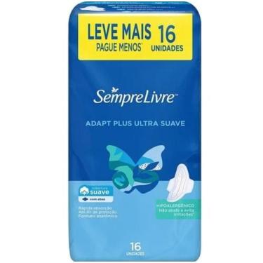 Imagem de Absorvente Sempre Livre Adapt Plus Suave com Abas 16 Un.