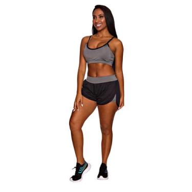 Imagem de Conjunto Fitness Feminino Shorts Duplo + Top Reforçado - Bella fitness